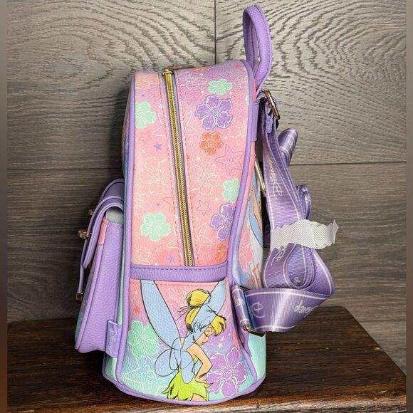 Tinkerbell WondaPop 11" Vegan Leather Fashion Mini Backpack in Purple. NWT! - Picture 6 of 14